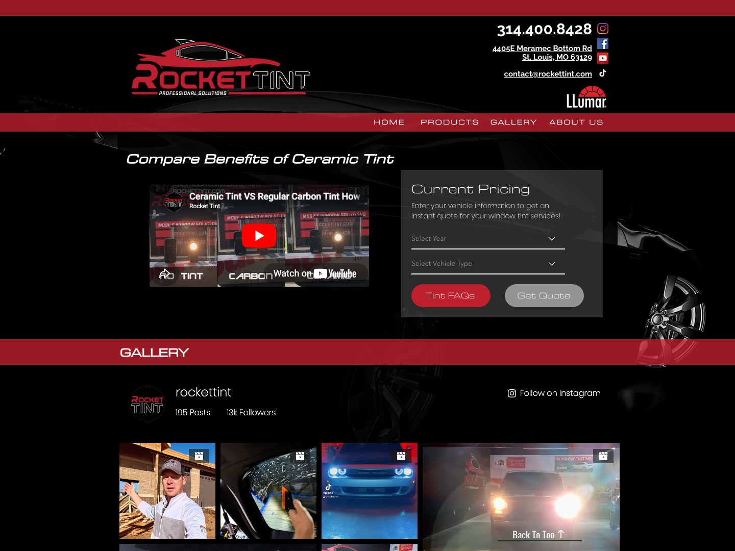 Rocket Tint site built with PISCES
